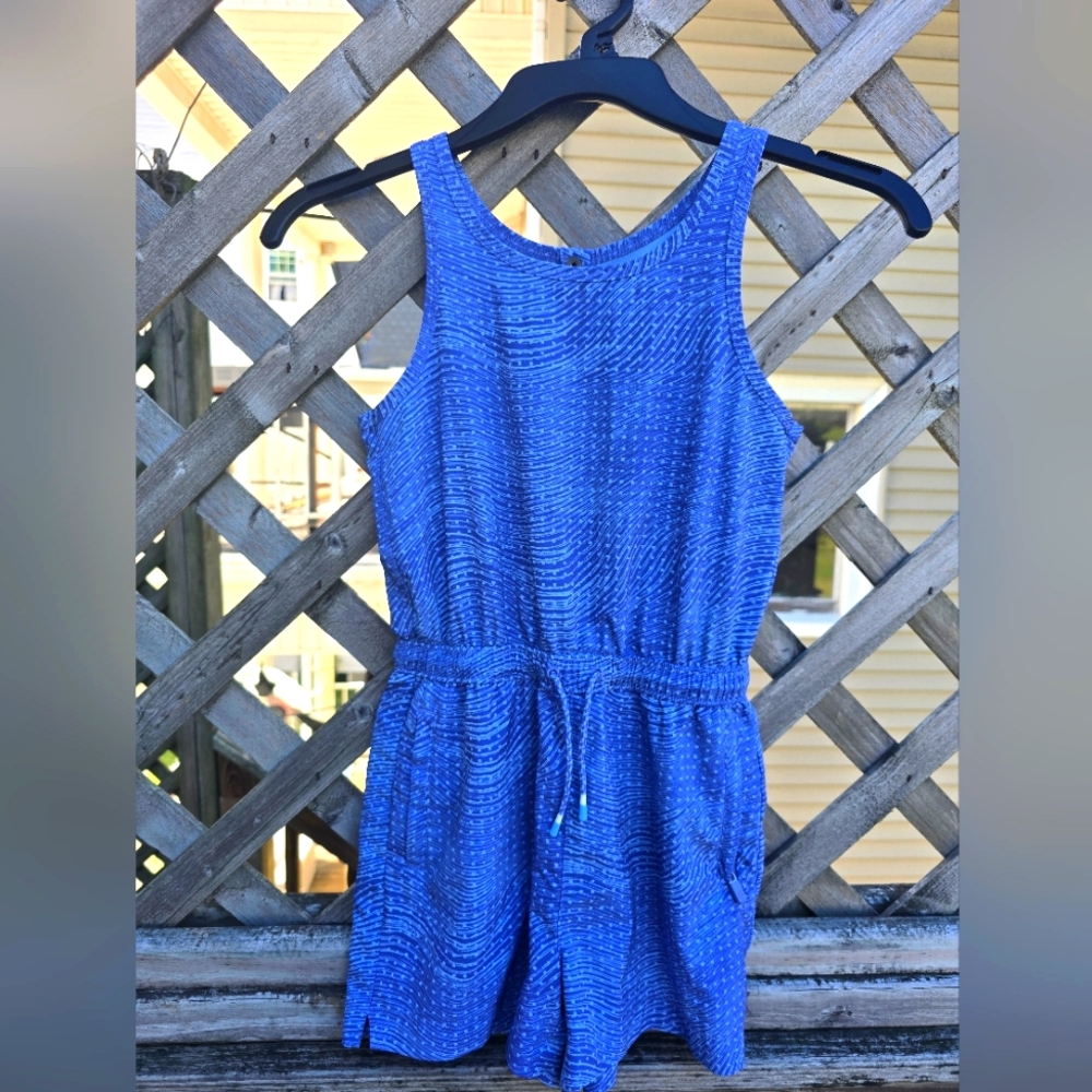 Athleta Girl's Textured Blue Romper